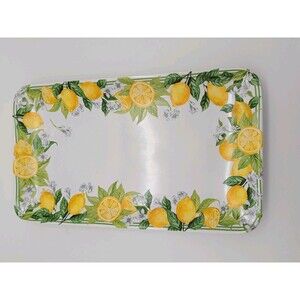 Sur La Table Citron Rectangular Tray Citrus Bloom Summer Lemon